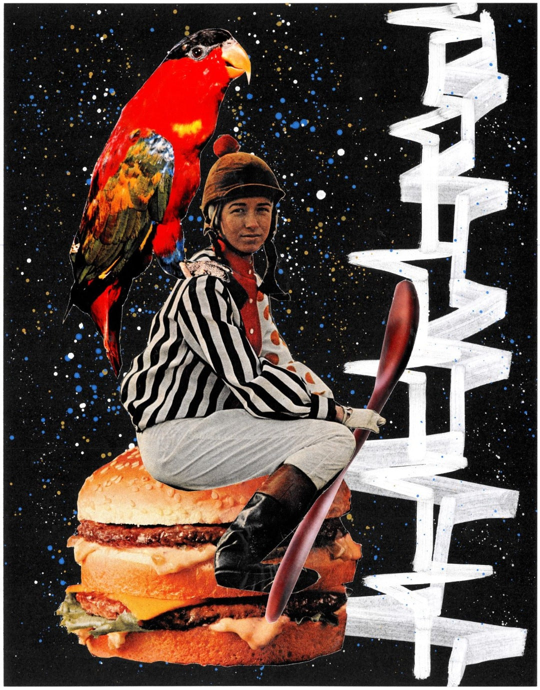 Bird, Jockey, Burger - Gallery Prints